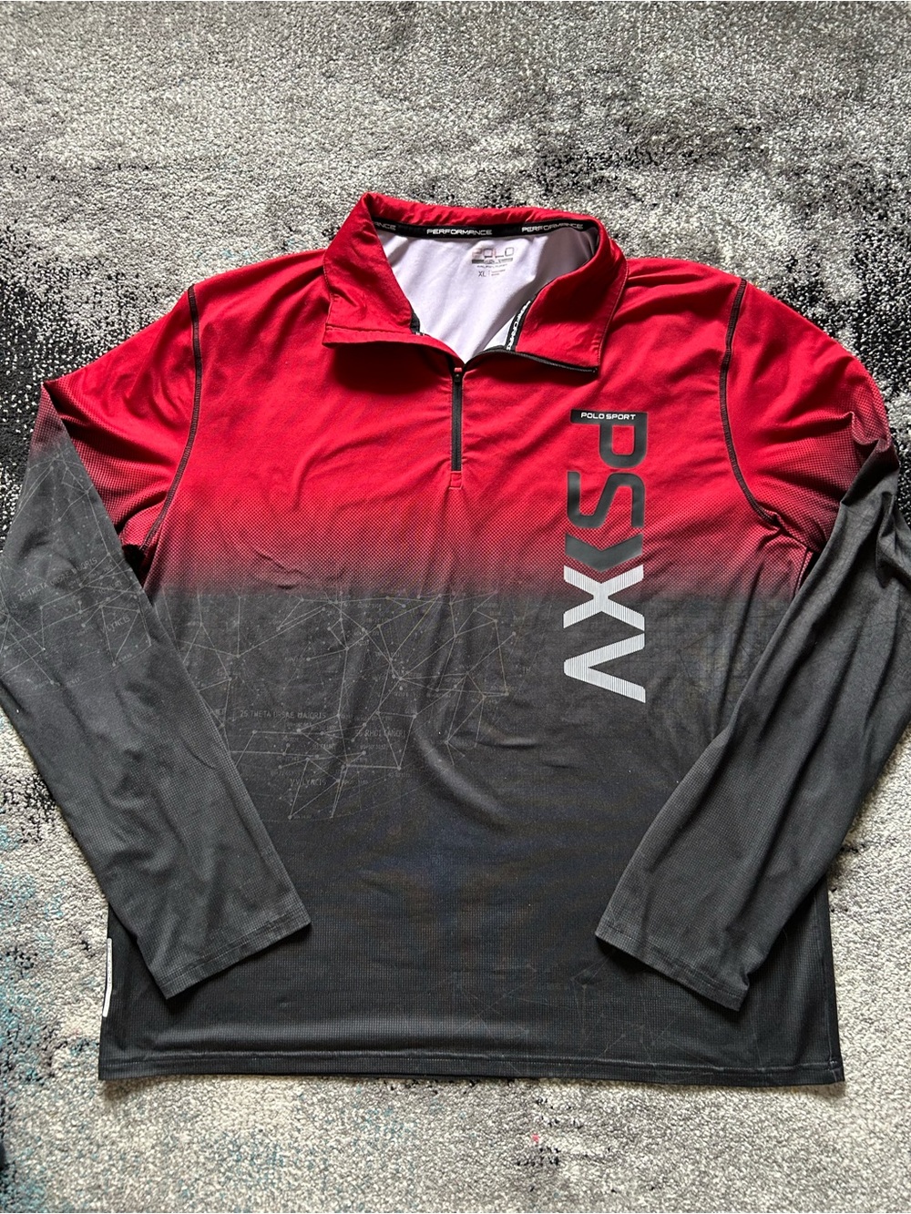 XL Polo Sport Ralph Lauren PSXV Performance Thermo 1/4 Zip Long Sleeve